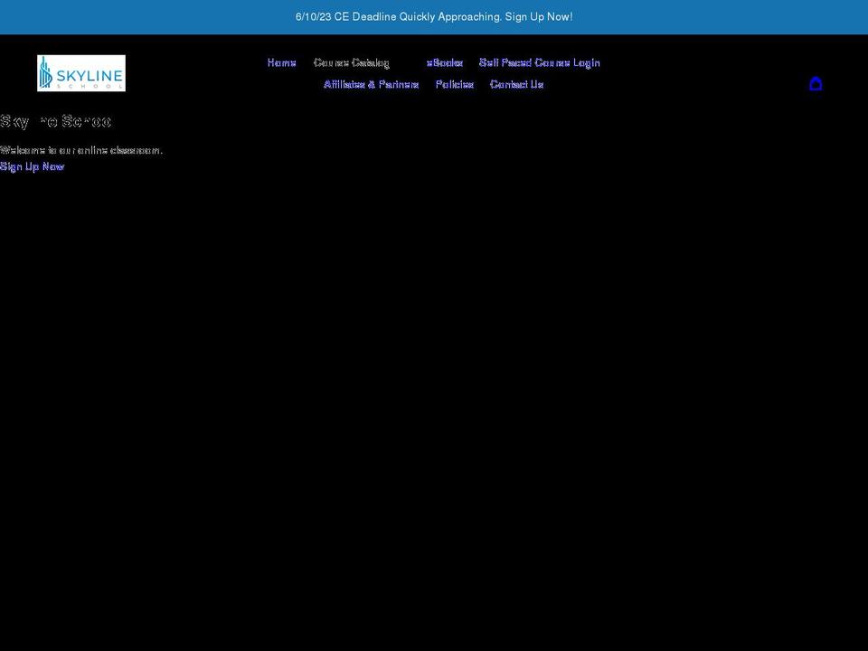 skylineonline.net shopify website screenshot