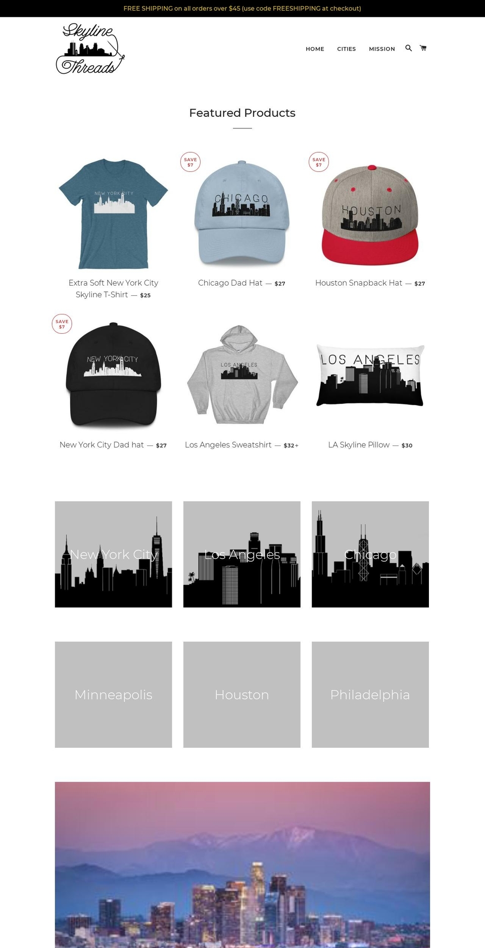 skylinethreads.com — Shopify storefront screenshot