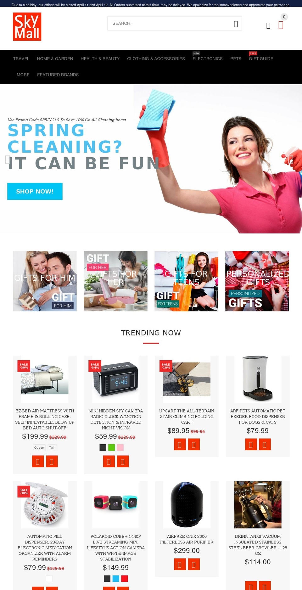 YourStore-V2-0-1A Shopify theme site example skymall.mobi