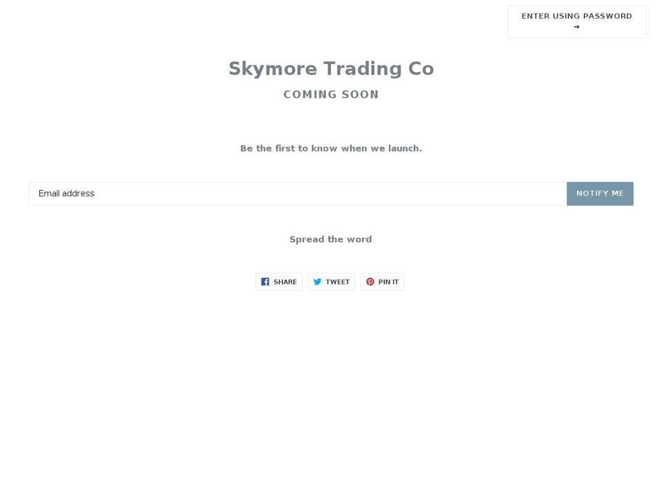 skymoretradingco.com — Shopify storefront screenshot