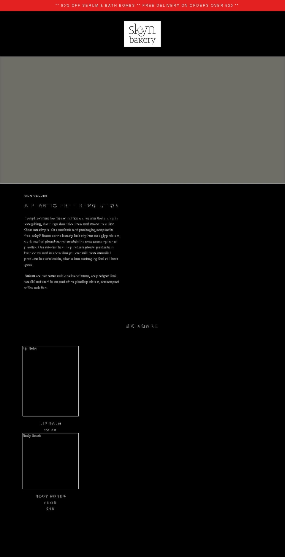 skynbakery.com shopify website screenshot