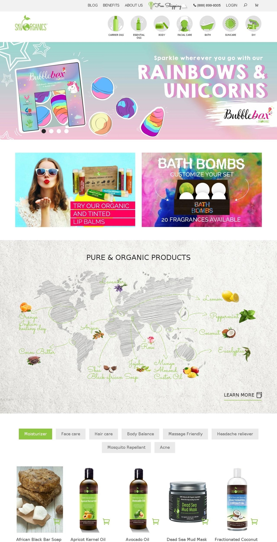 June 2018 - drop down sub menu Shopify theme site example skyorganics.biz