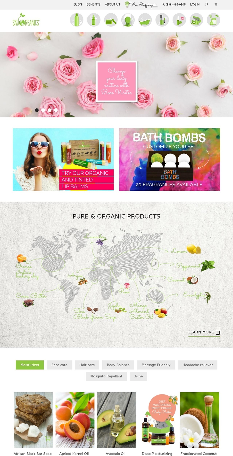 skyorganics.us shopify website screenshot