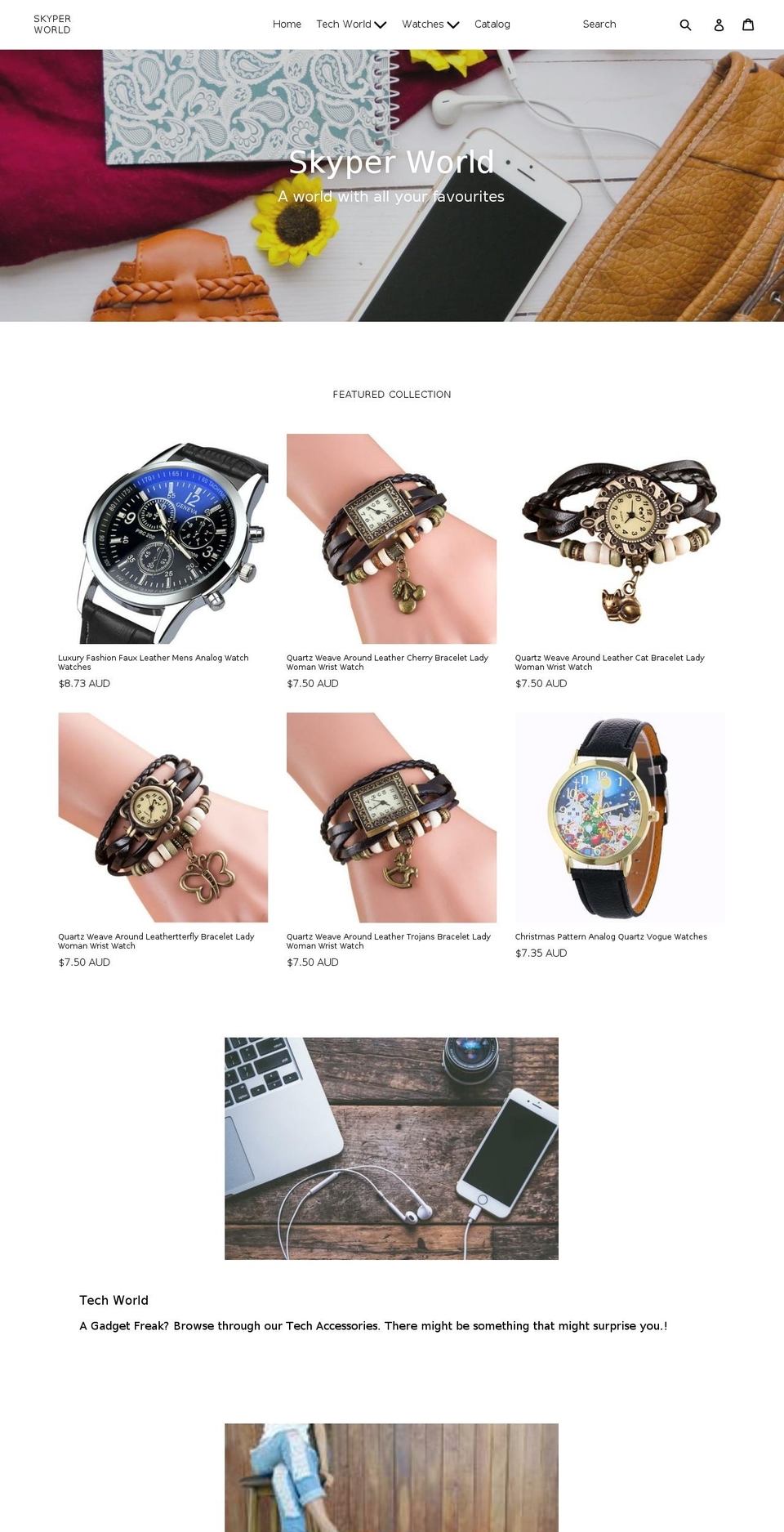 skyperworld.com — Shopify storefront screenshot
