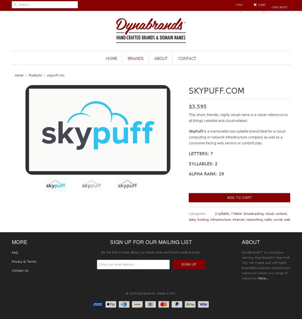 skypuff.com — Shopify storefront screenshot