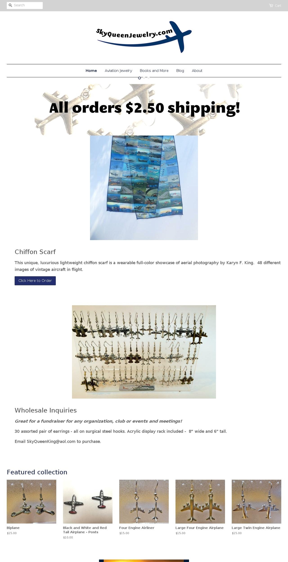 skyqueenjewelry.com — Shopify storefront screenshot