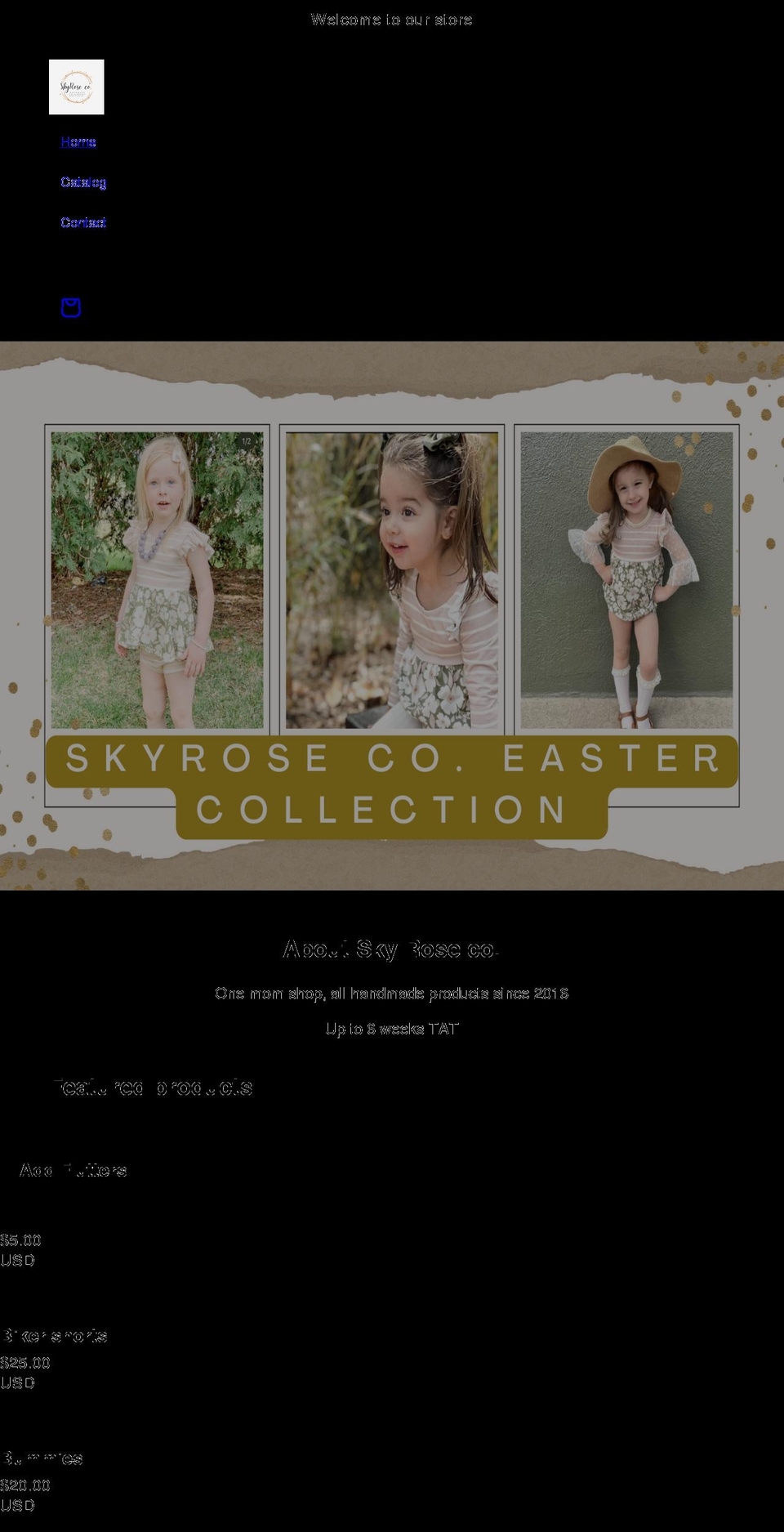 skyroseco.com — Shopify storefront screenshot