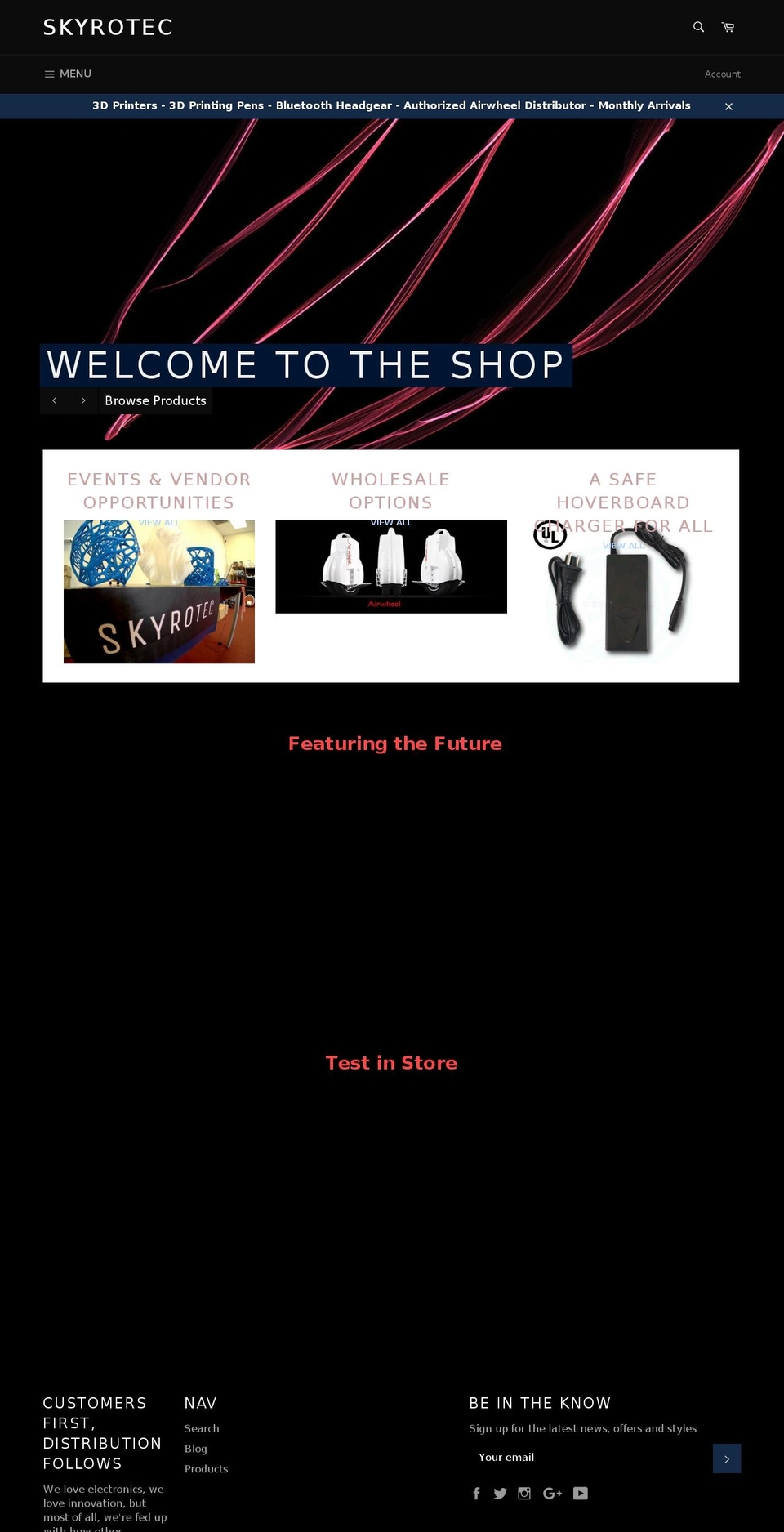 skyrotec.com shopify website screenshot