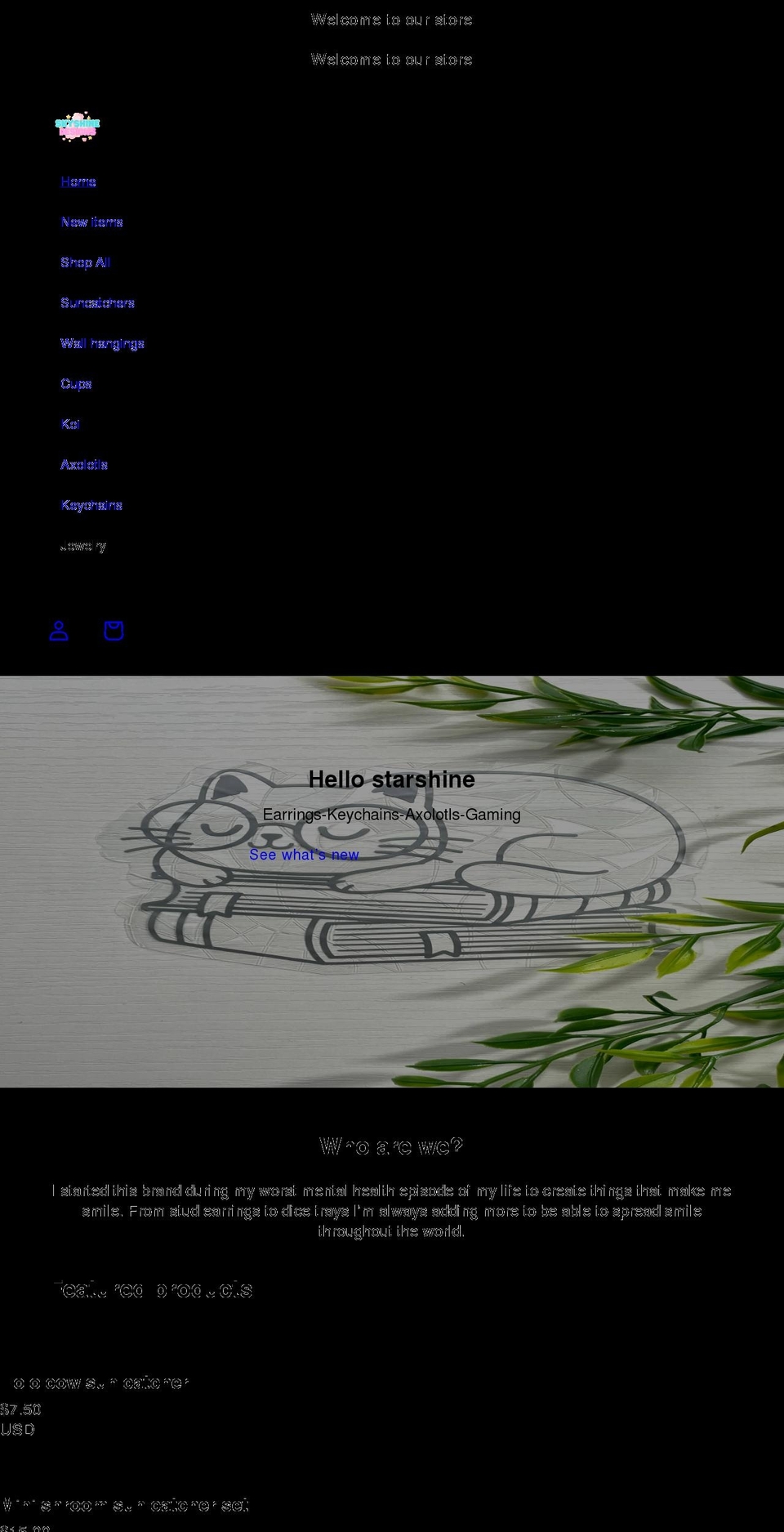 skyshine-designs.com shopify website screenshot