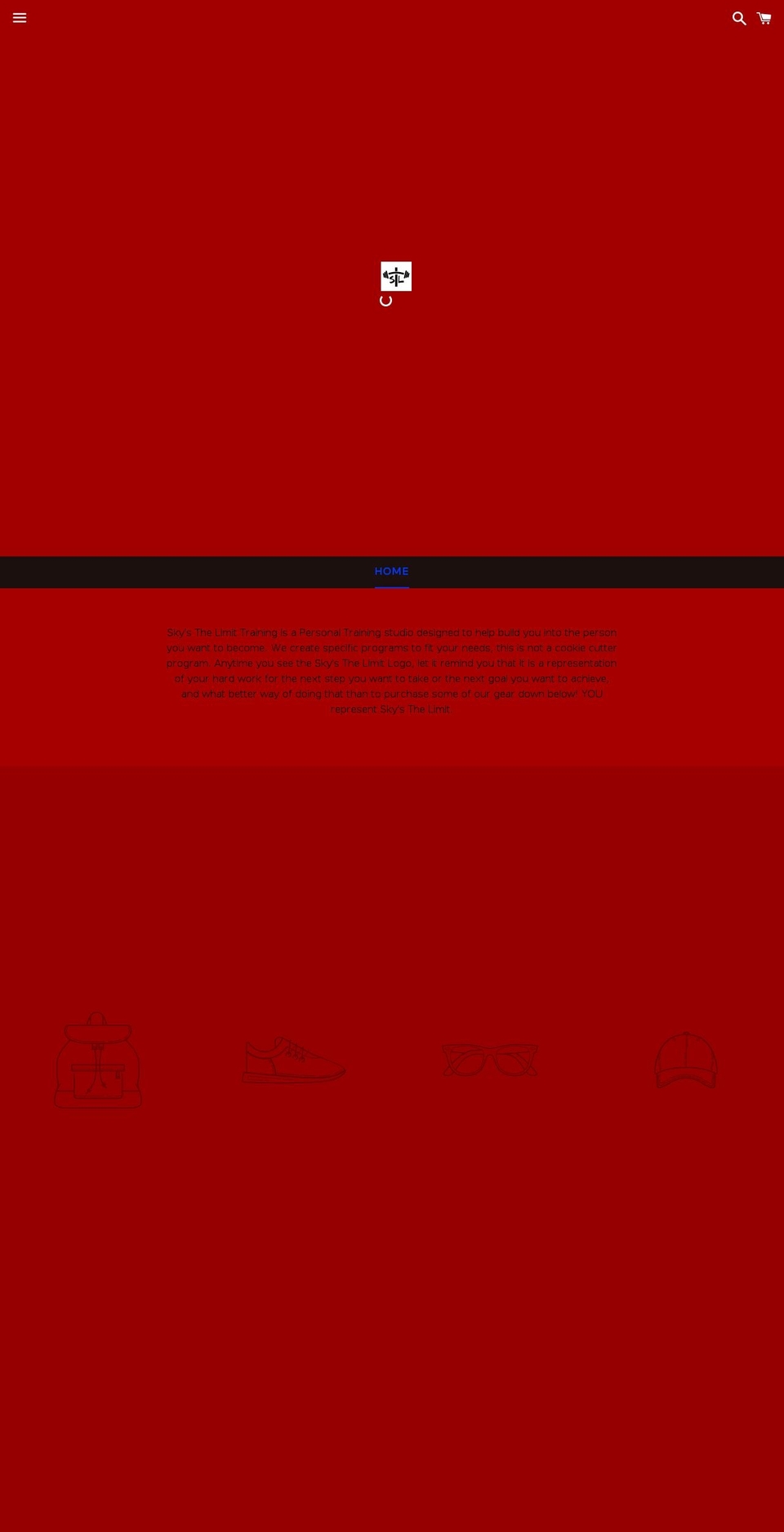 skysthelimittraining.com shopify website screenshot