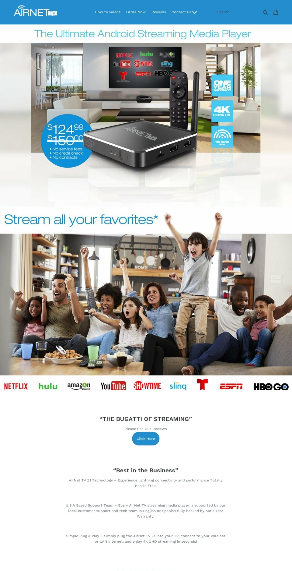 skystreamxtv.com — Shopify storefront screenshot