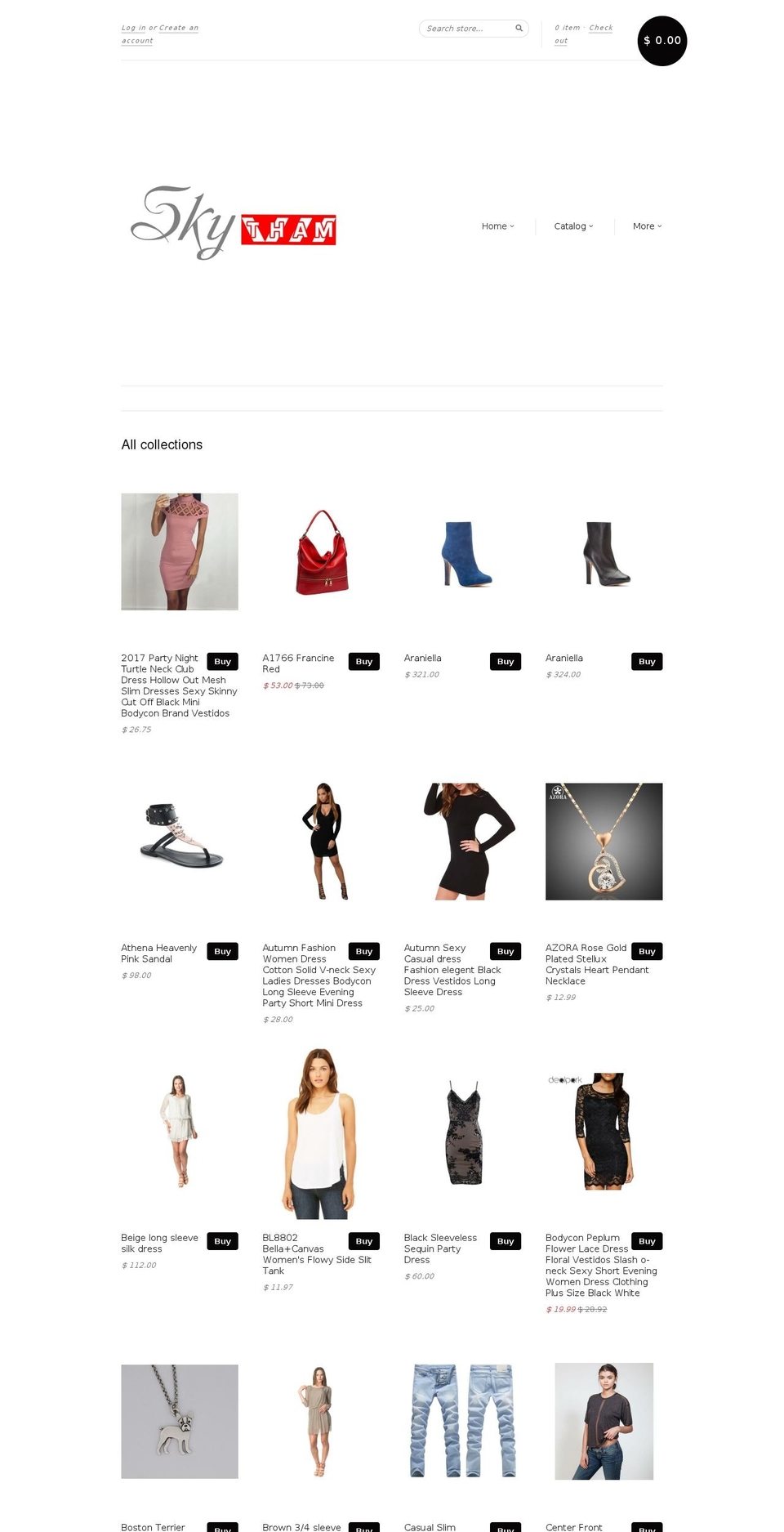 skythamstore.com shopify website screenshot
