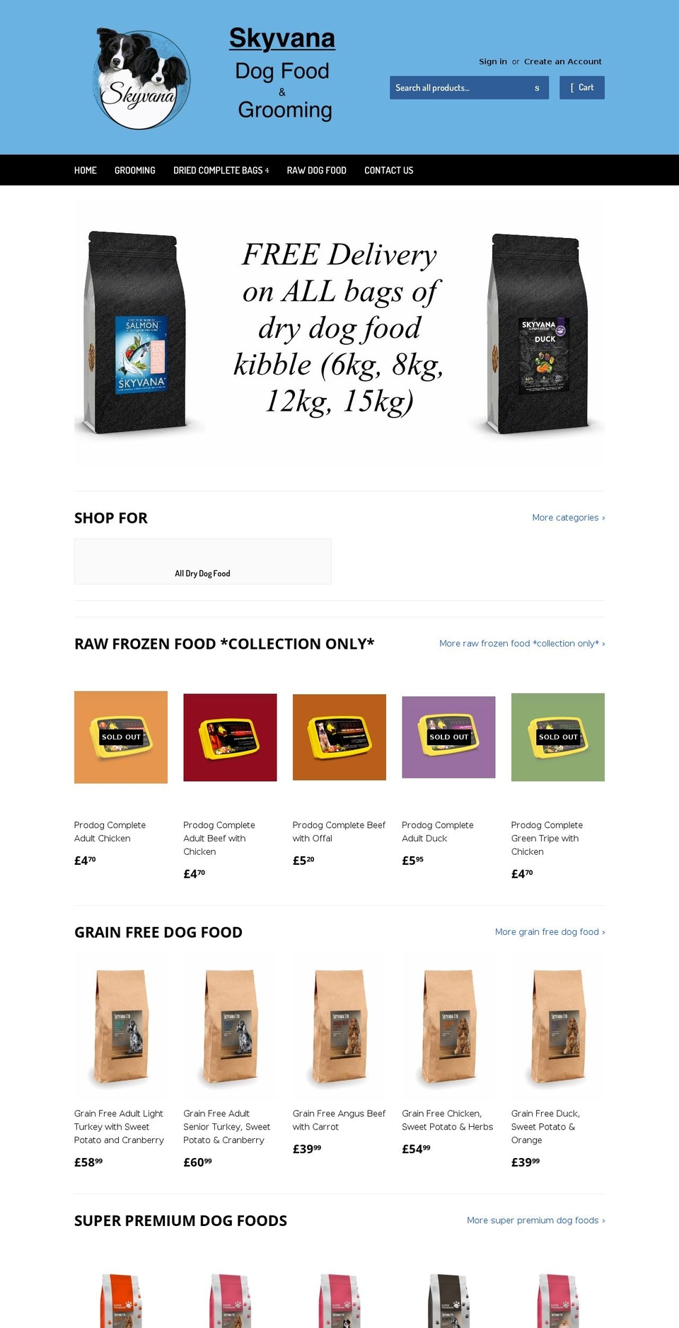 skyvana.co.uk shopify website screenshot