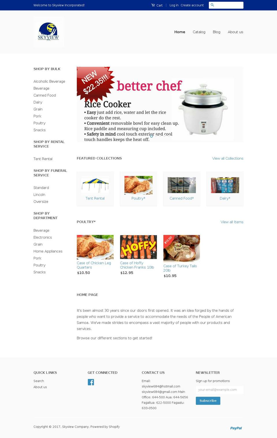 skyviewcompany.com shopify website screenshot