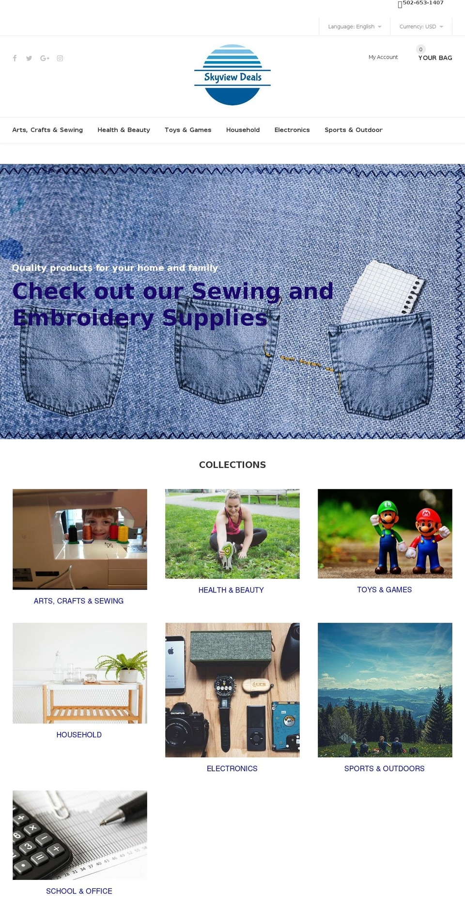 skyviewdeals.com — Shopify storefront screenshot