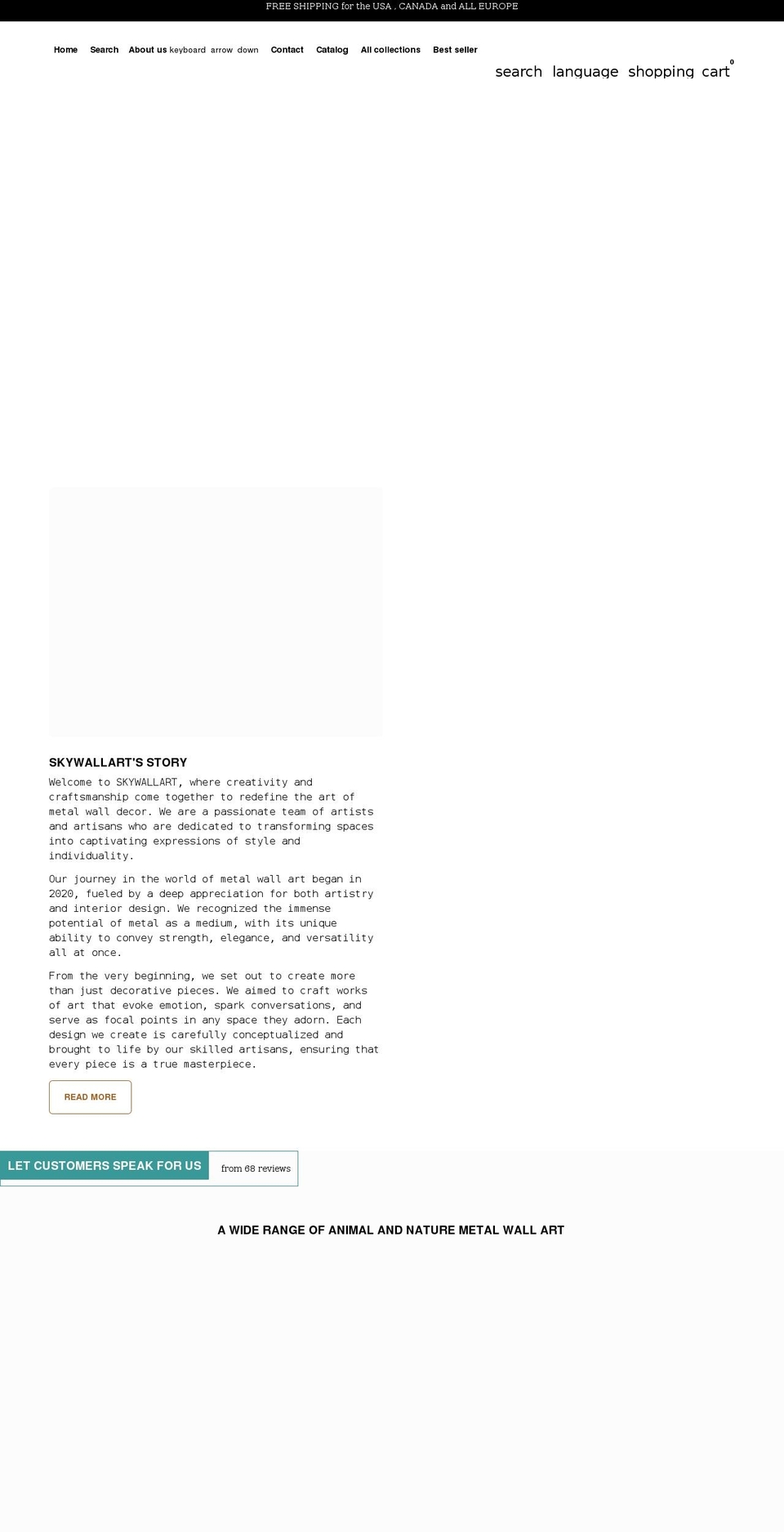 skywallart.com — Shopify storefront screenshot