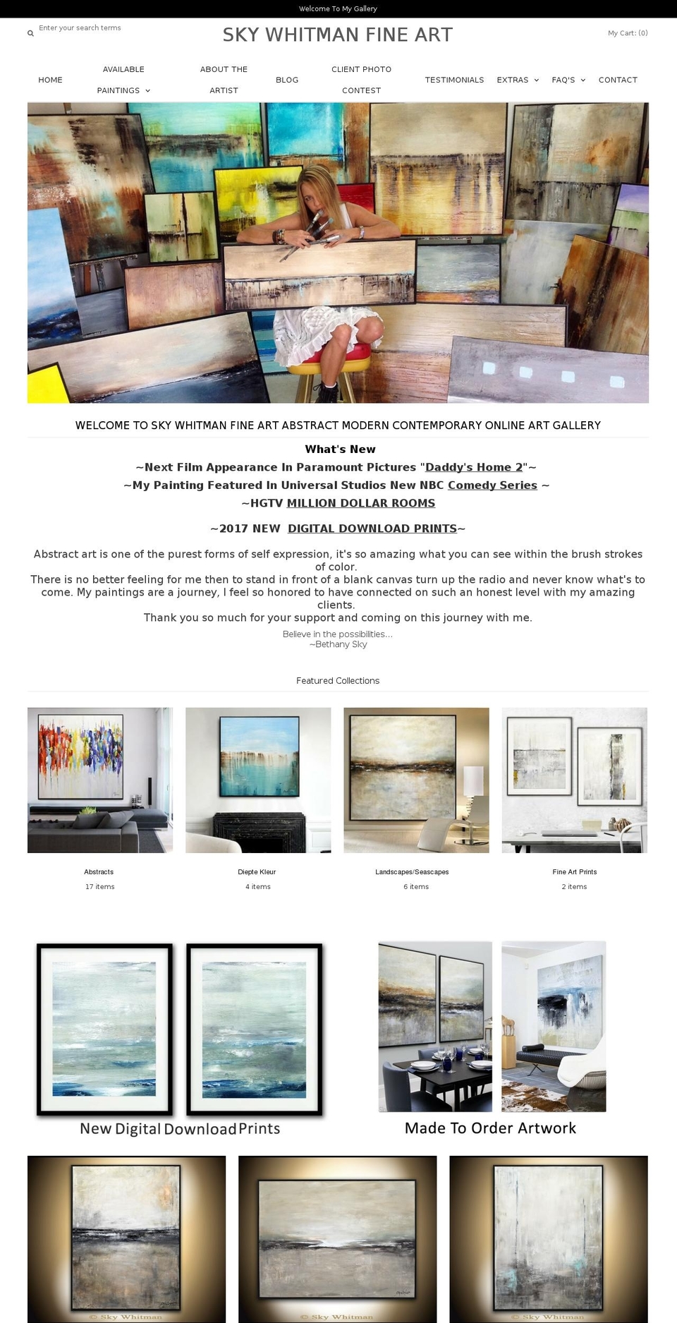 skywhitmanfineart.com shopify website screenshot