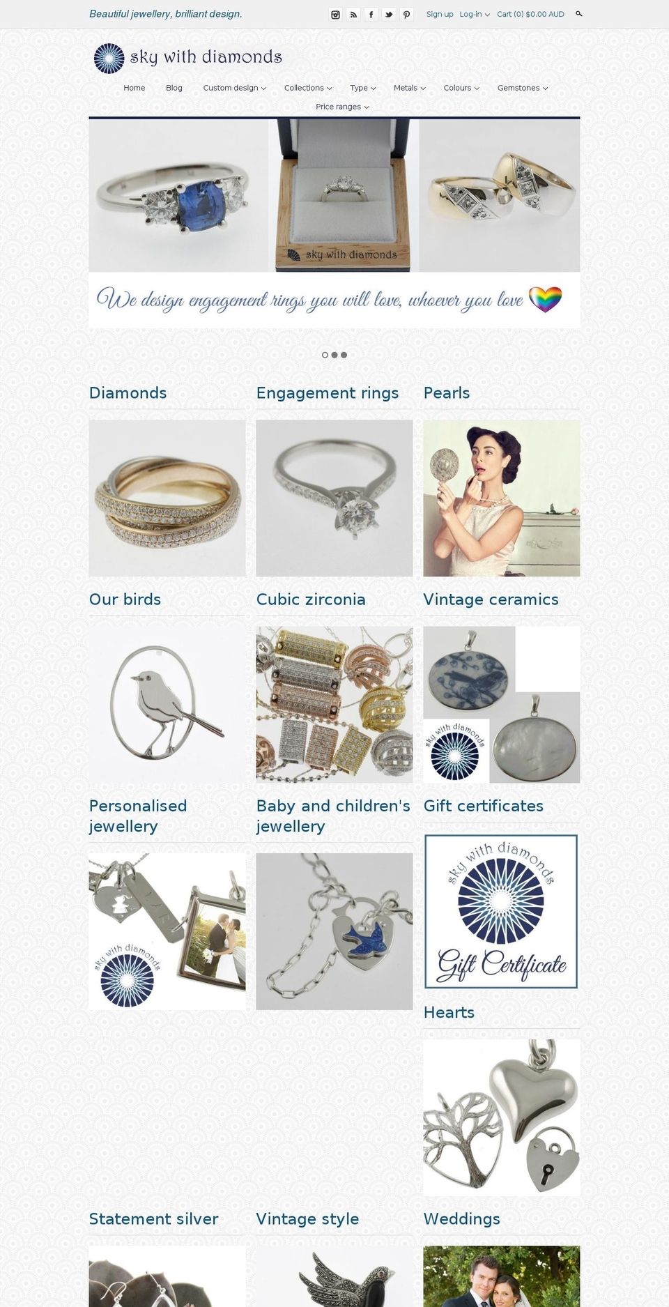 skywithdiamonds.com shopify website screenshot