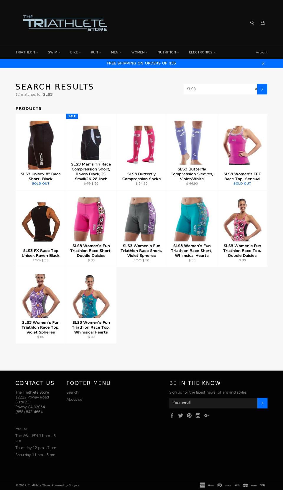sl3s.com shopify website screenshot