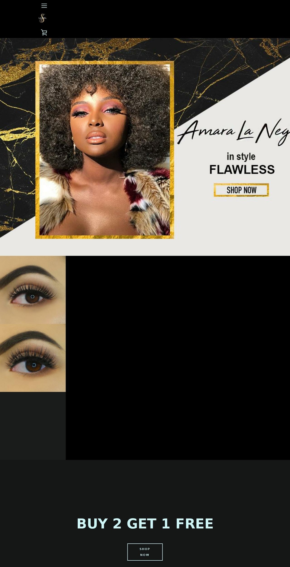 slabellashes.com — Shopify storefront screenshot