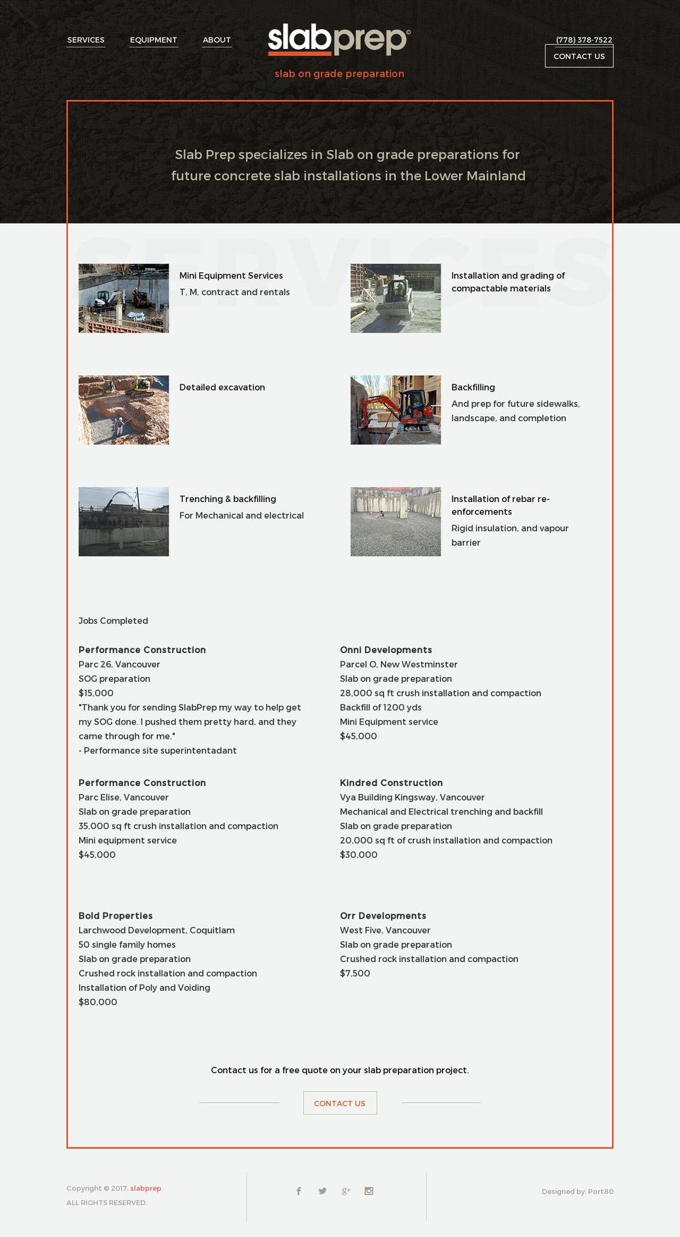 slabprep.com shopify website screenshot