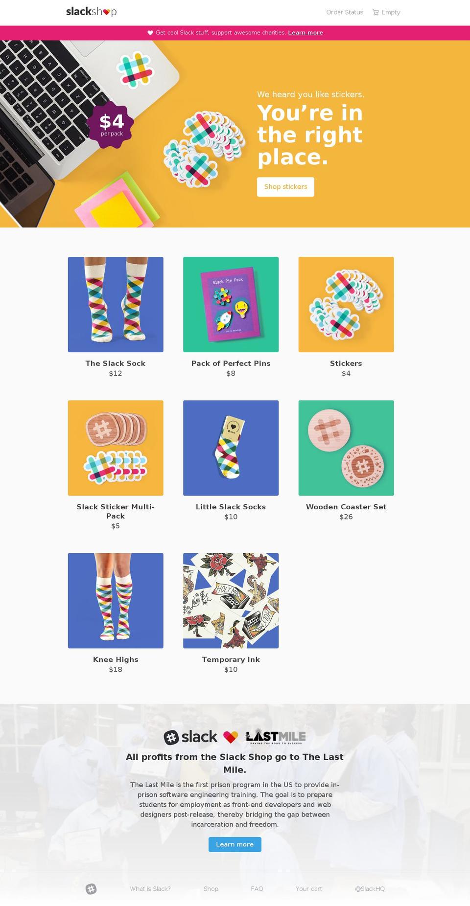 slack-shop.myshopify.com shopify website screenshot