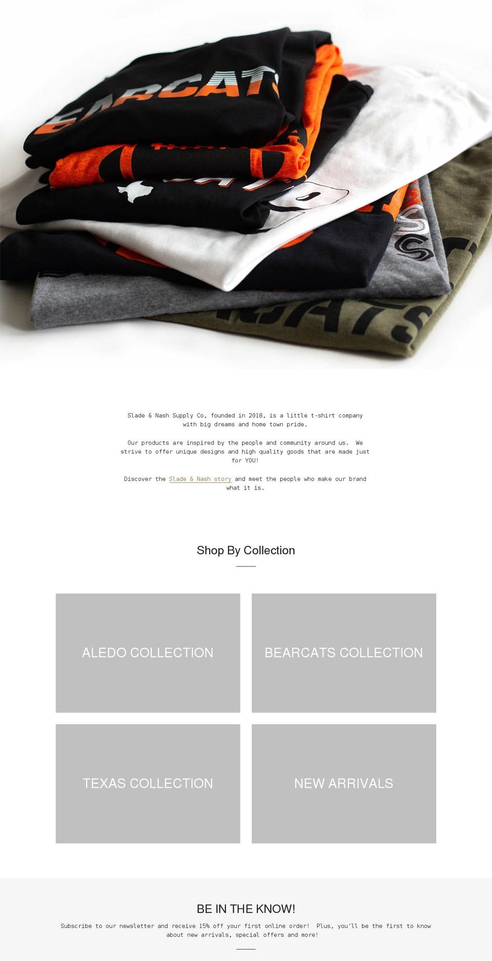 sladeandnash.com shopify website screenshot