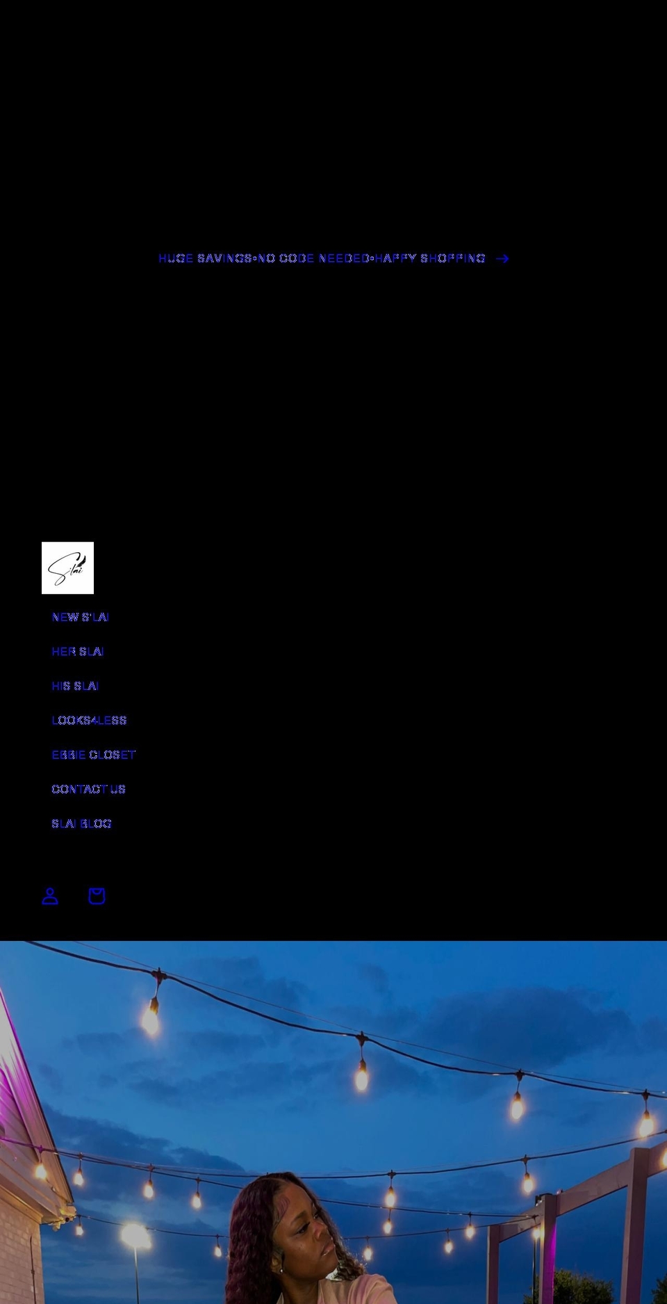 slaifashionbrand.com shopify website screenshot