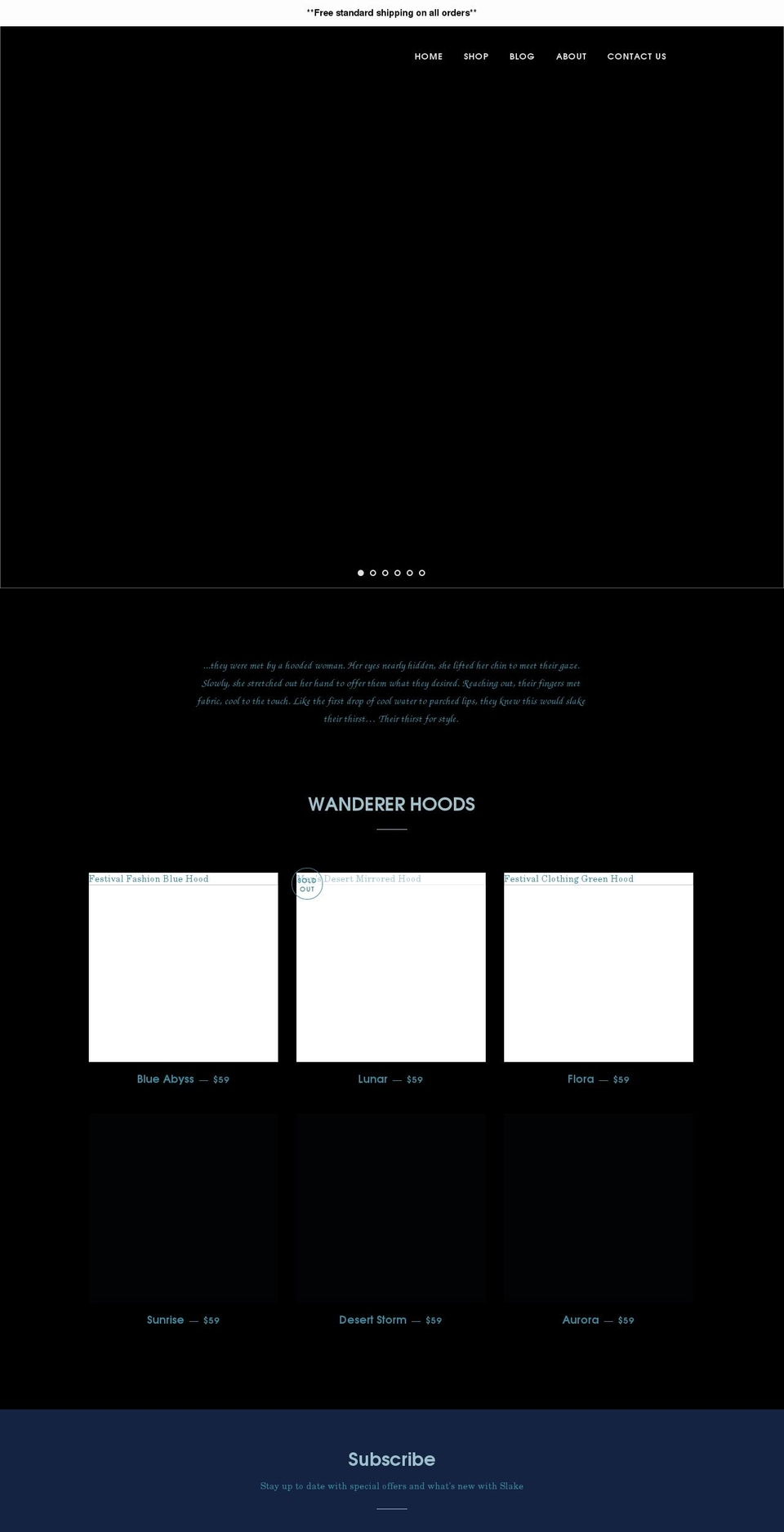 slakefashion.com shopify website screenshot