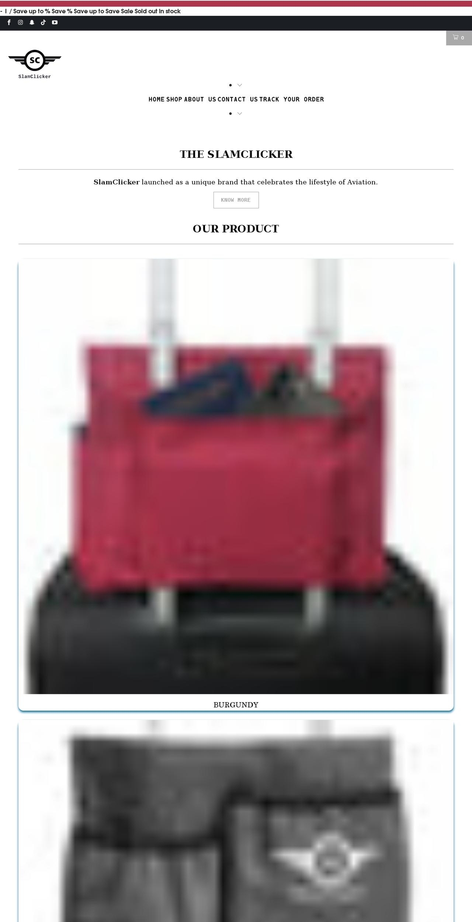 slamclicker.com shopify website screenshot