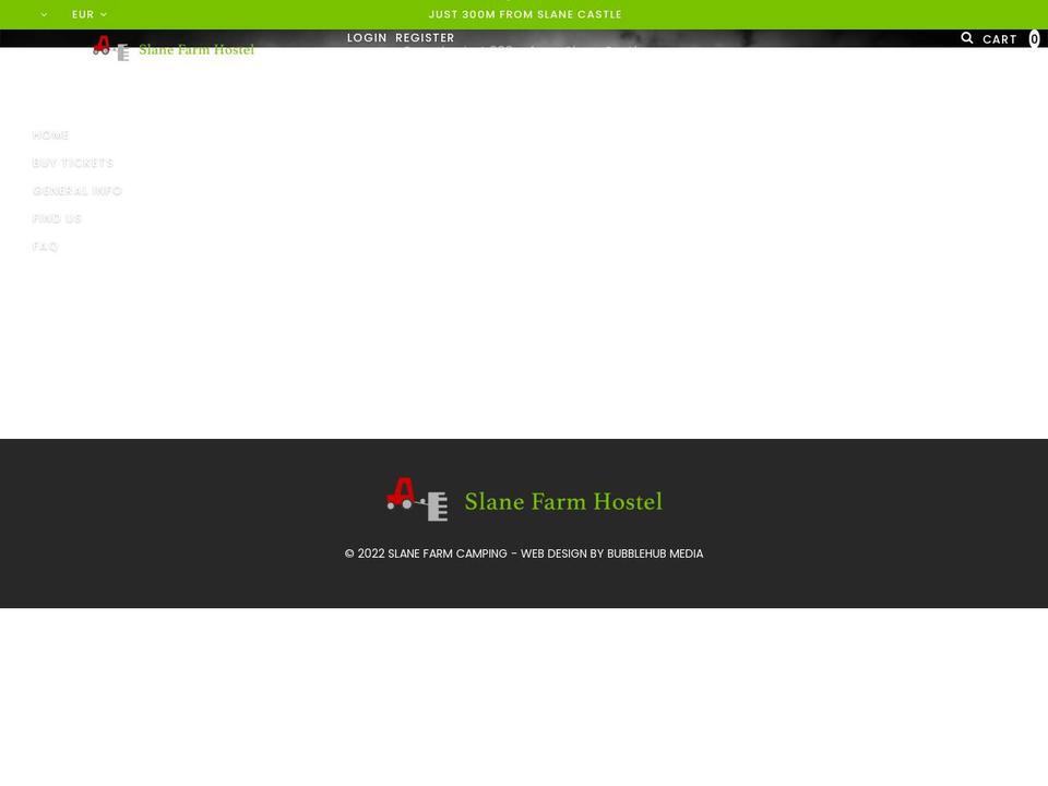 slanecamping.ie shopify website screenshot