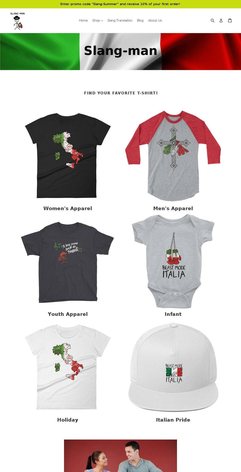 slang-man.com — Shopify storefront screenshot