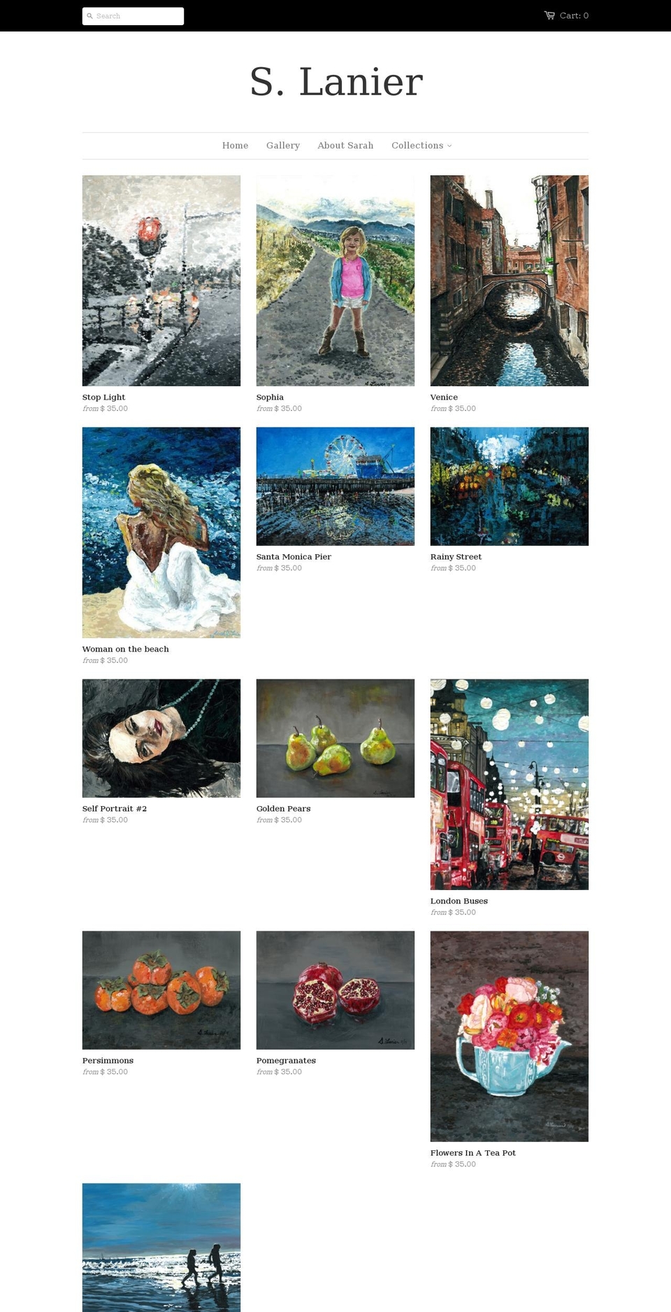 slanier.com shopify website screenshot