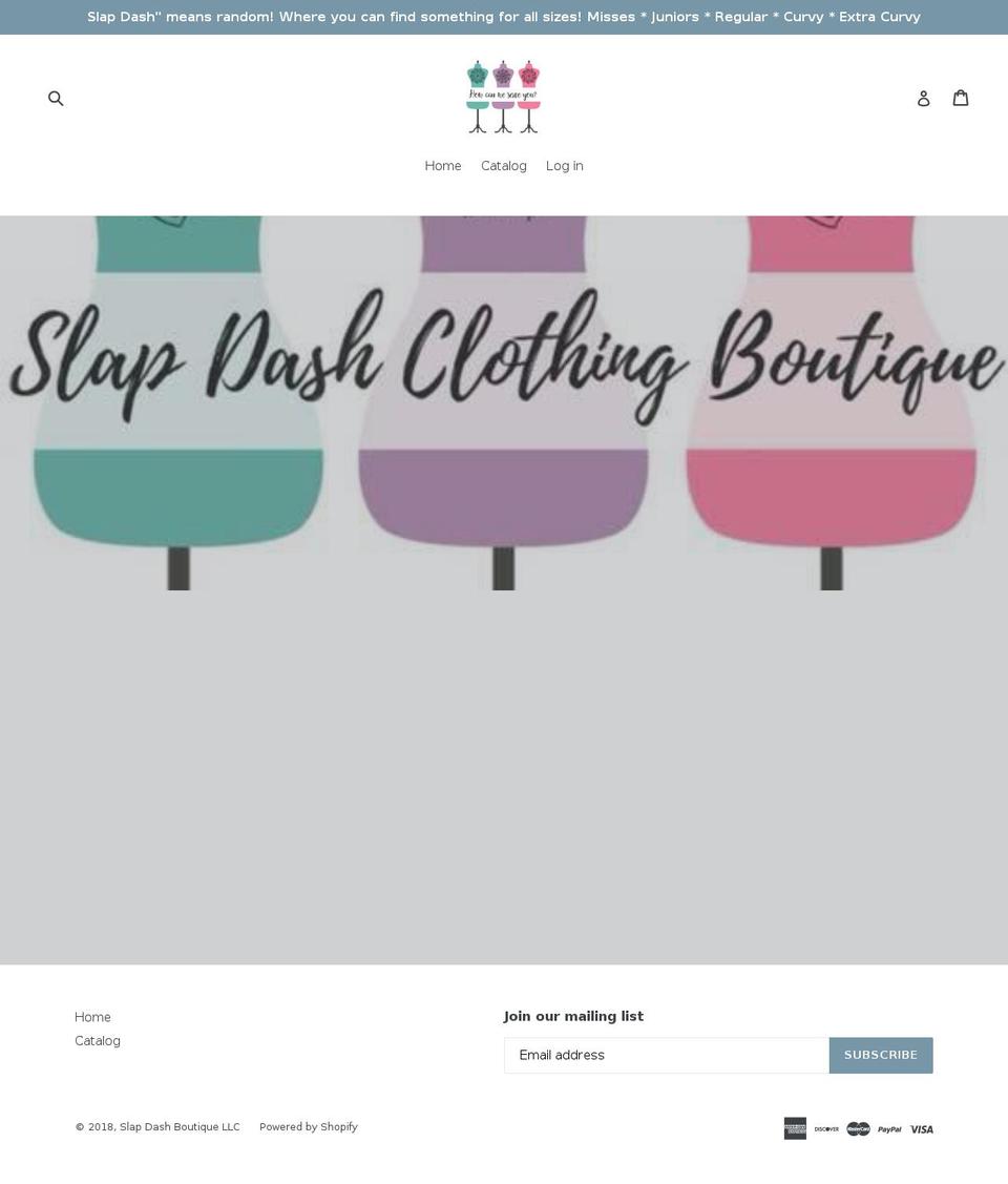 slapdashboutique.com — Shopify storefront screenshot