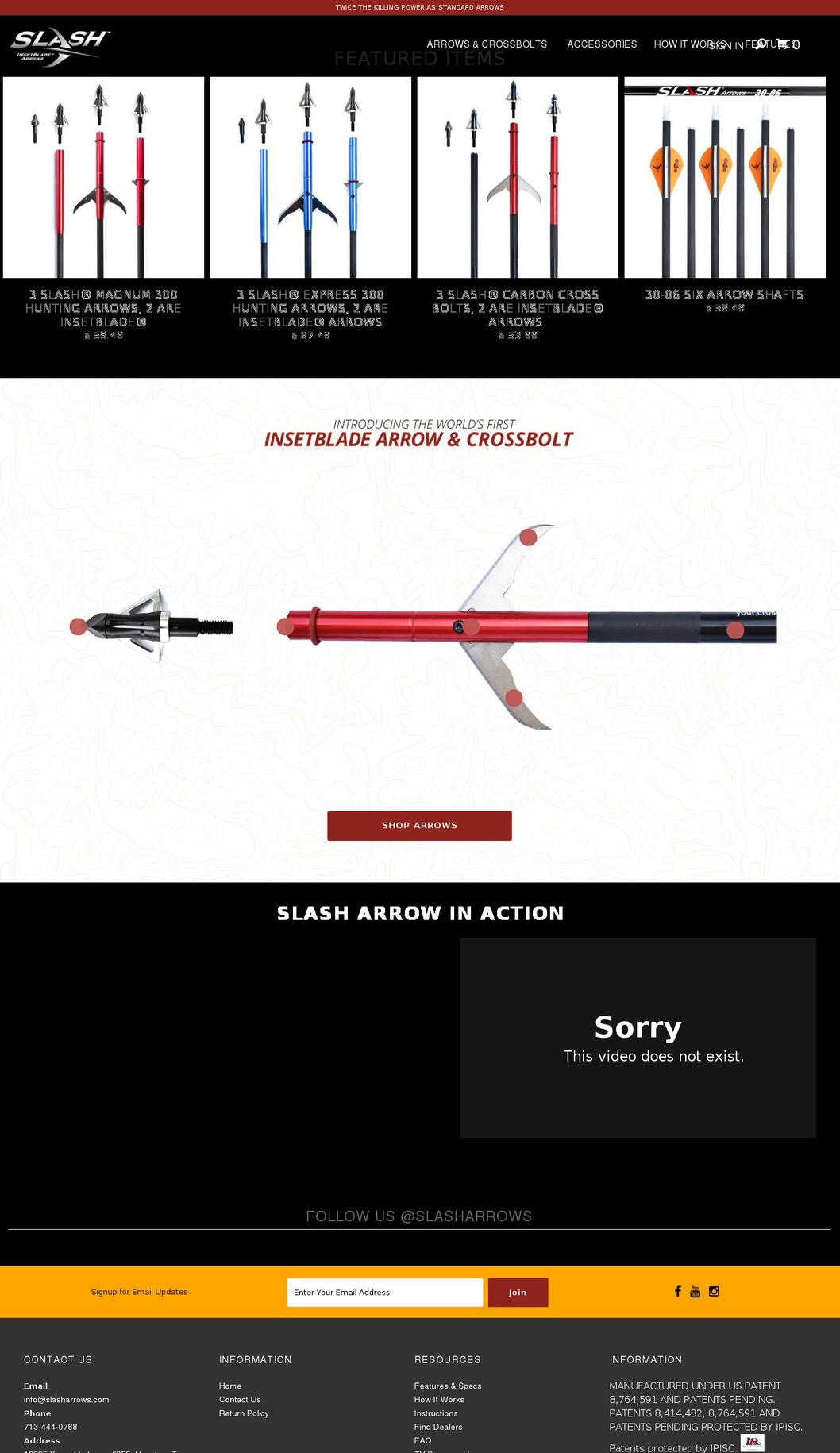 slashinsetblades.com — Shopify storefront screenshot