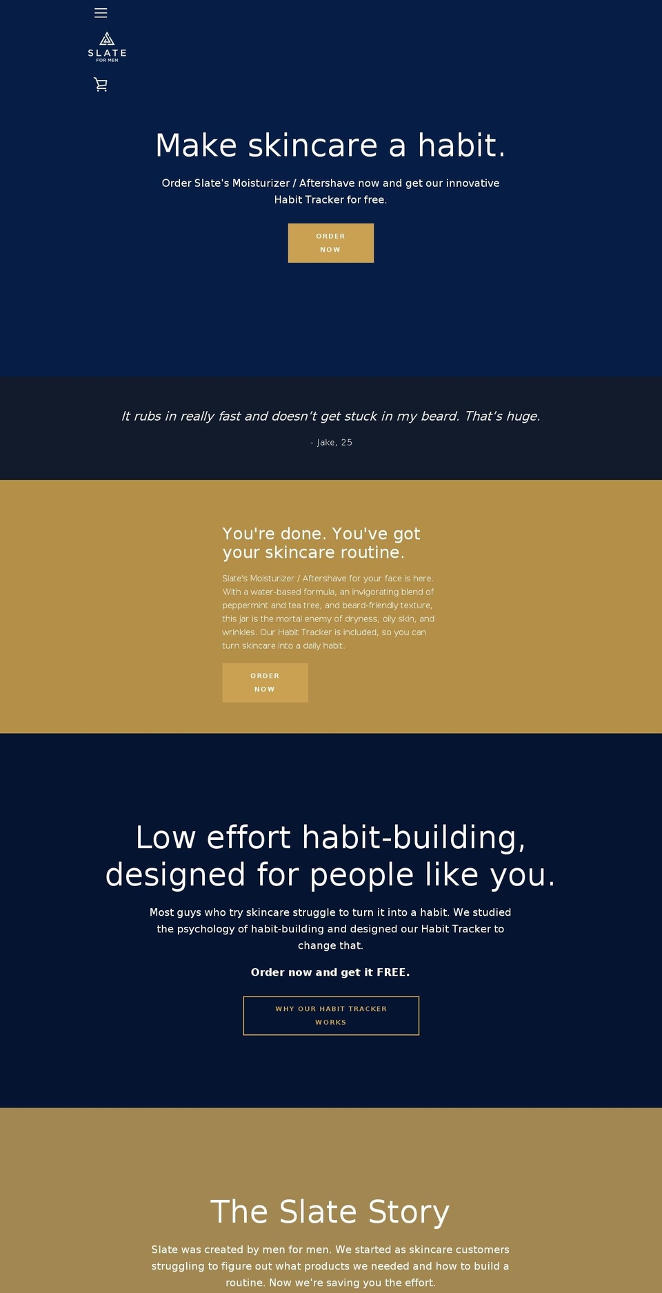 slate-skincare-for-men.myshopify.com shopify website screenshot