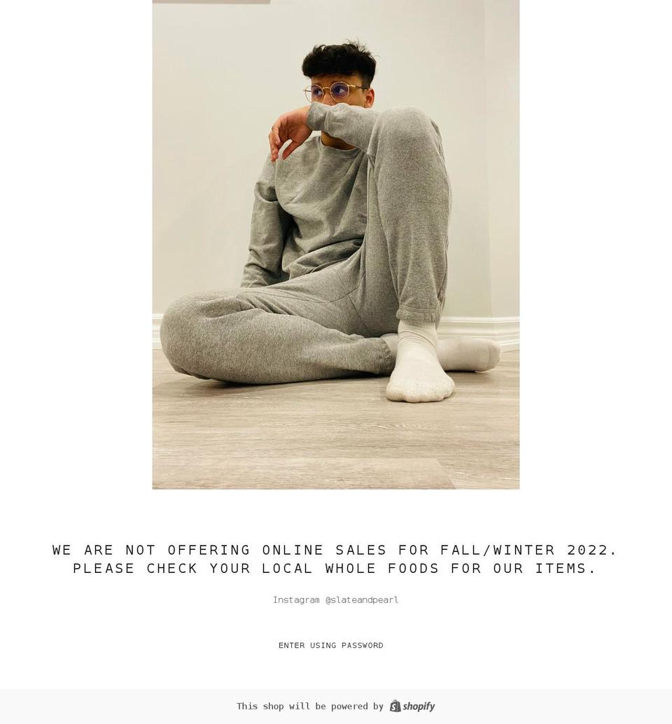 slateandpearl.com — Shopify storefront screenshot