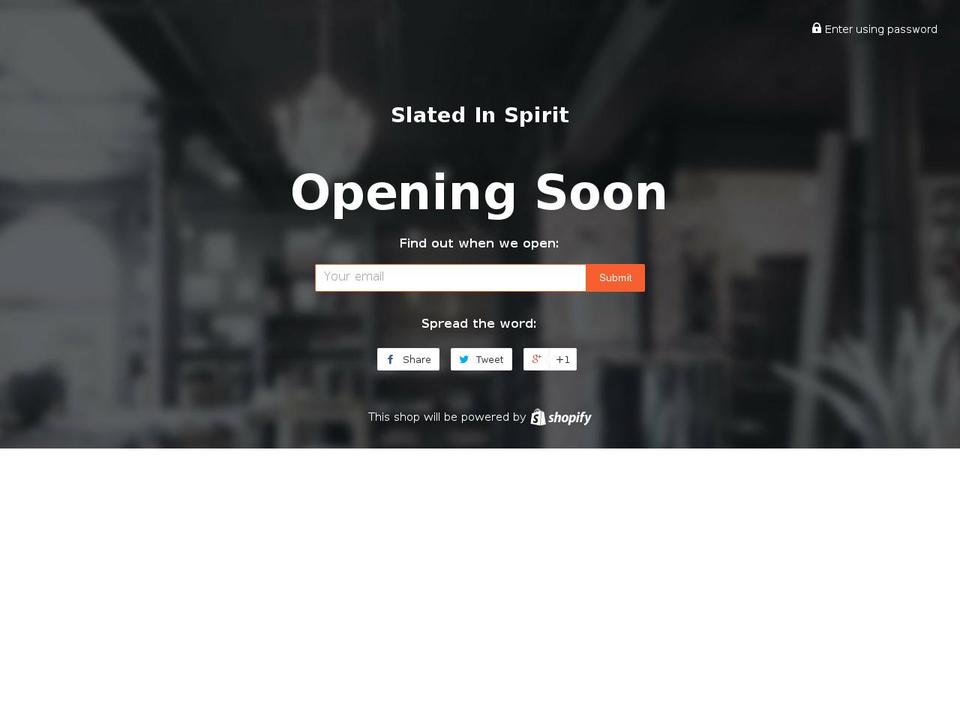 slatedinspirit.com shopify website screenshot