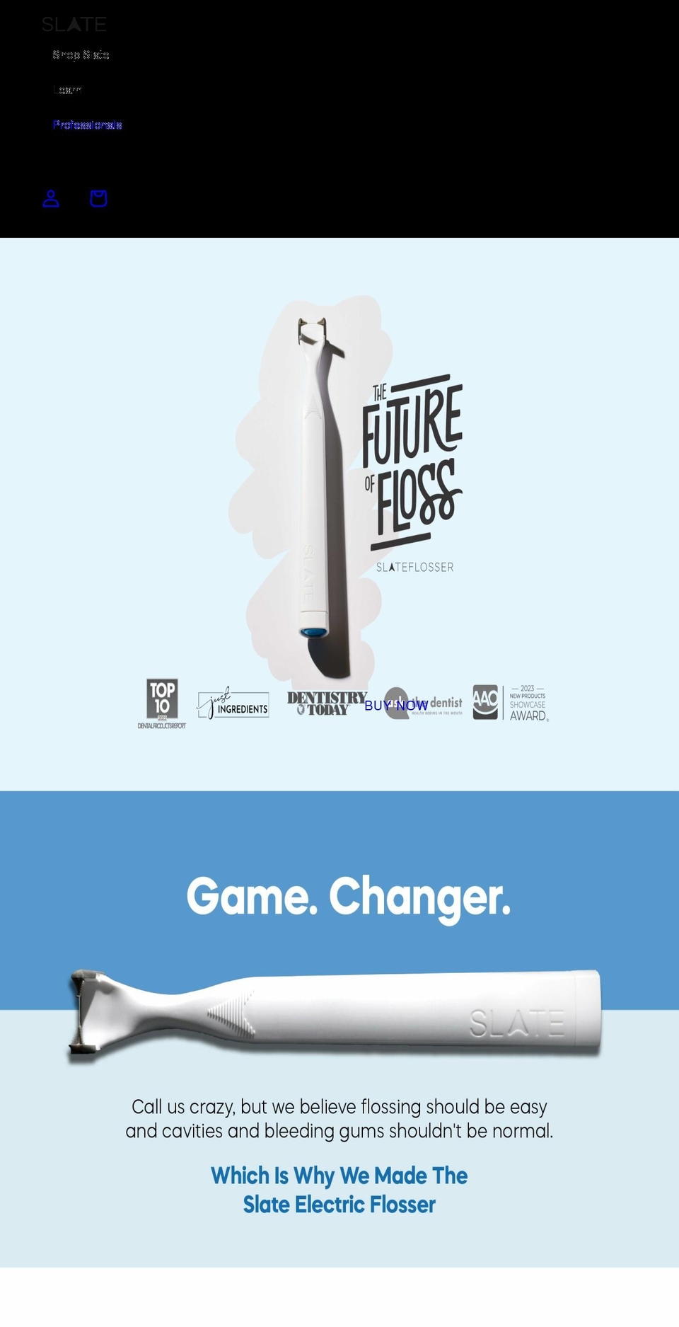 slateflosser.com shopify website screenshot