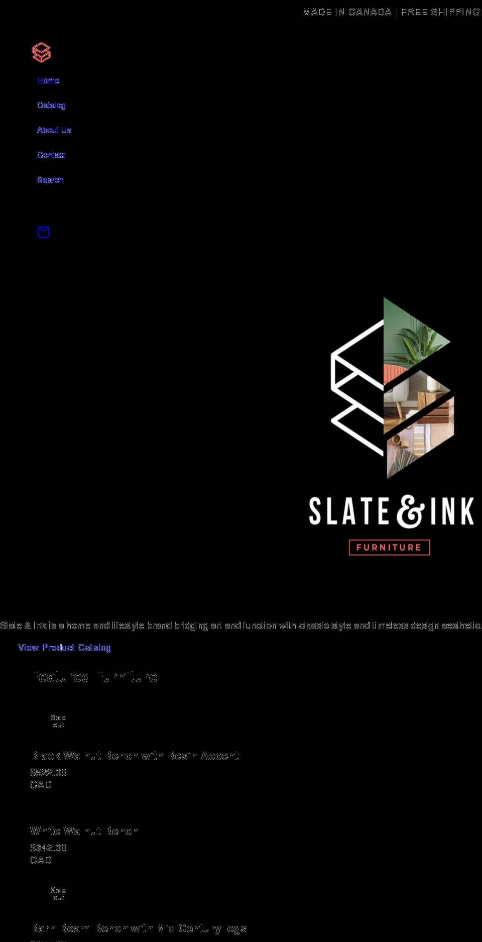 slateink.com shopify website screenshot