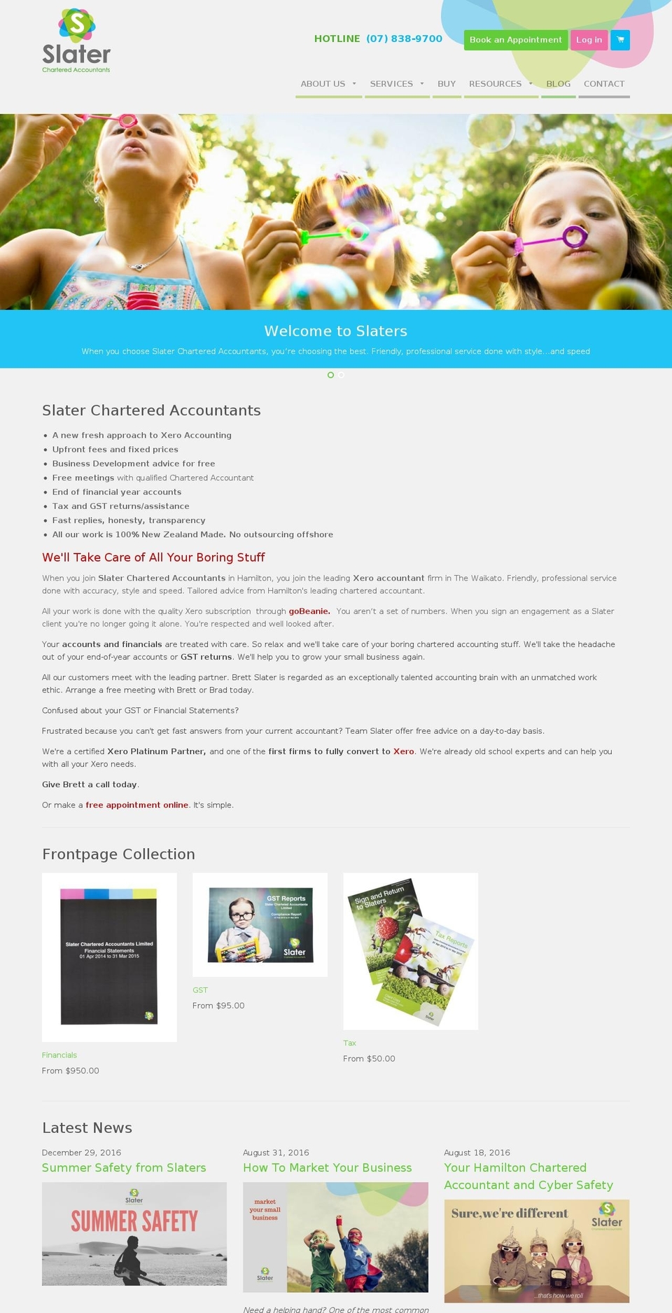 slaterhq.com shopify website screenshot