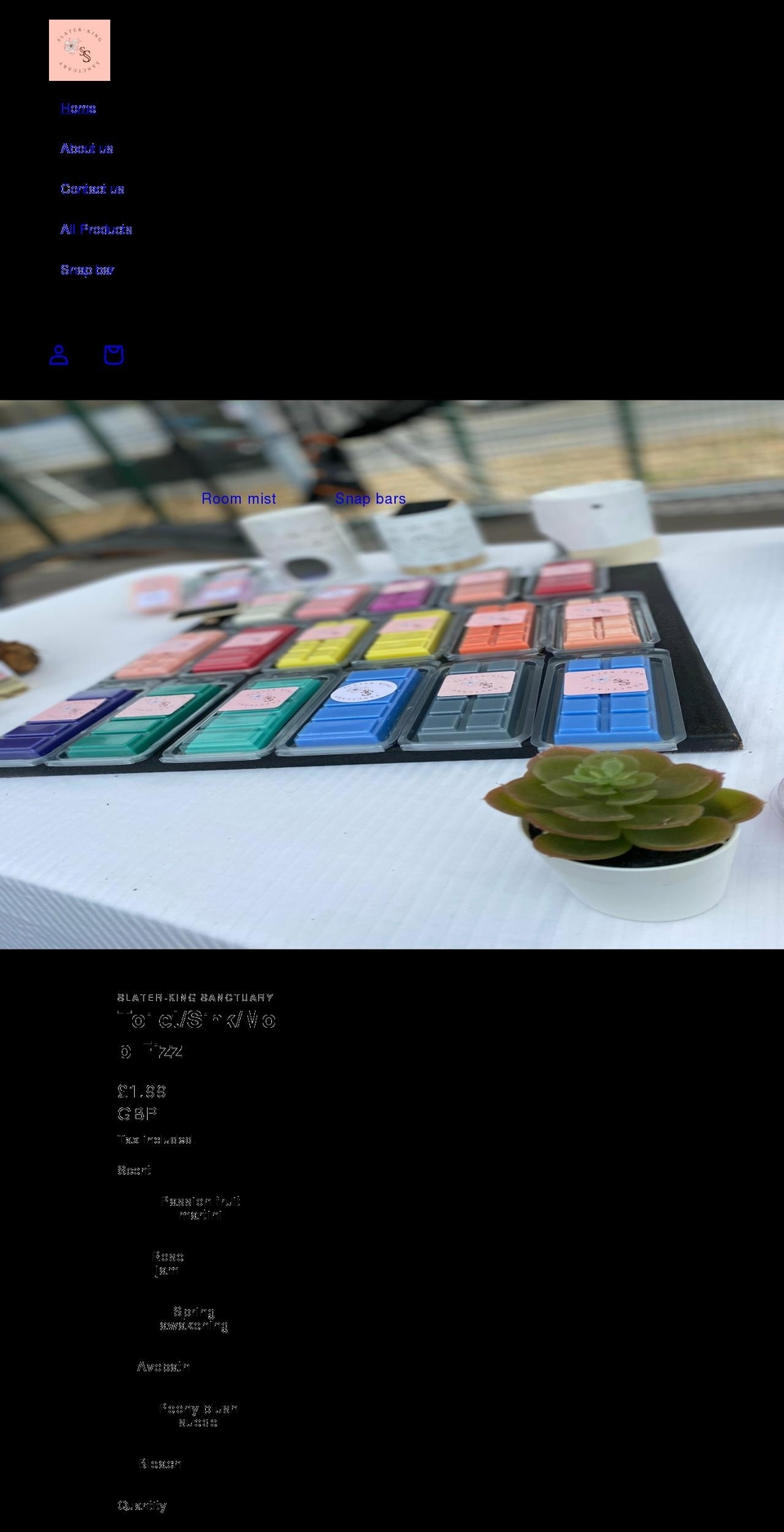 slaterkingsanctuary.co.uk shopify website screenshot