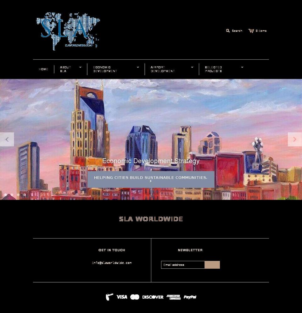 slaworldwide.com — Shopify storefront screenshot