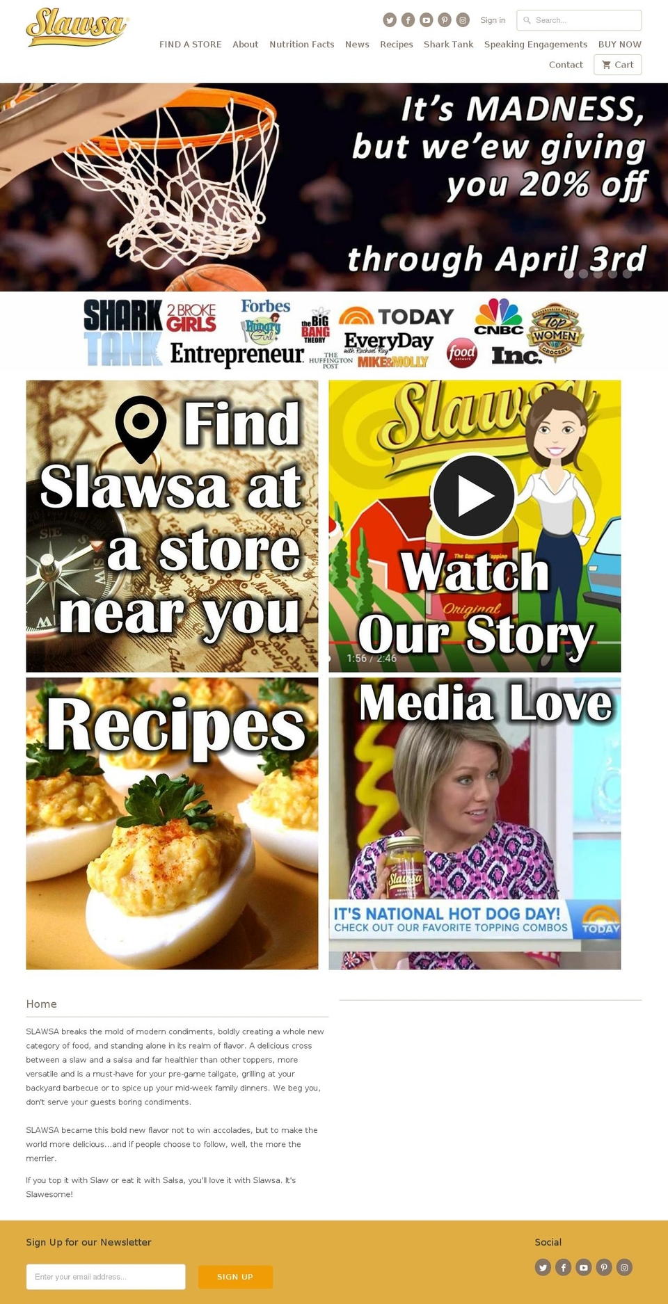 slawsa.com shopify website screenshot