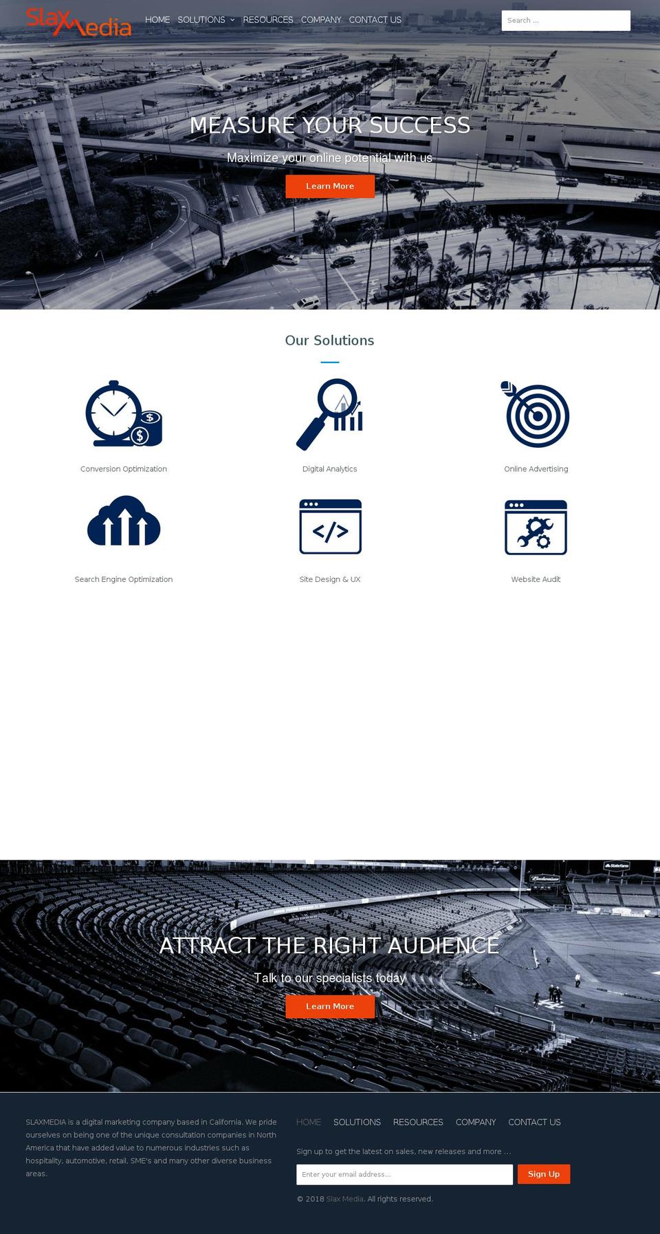 slaxmedia.com shopify website screenshot