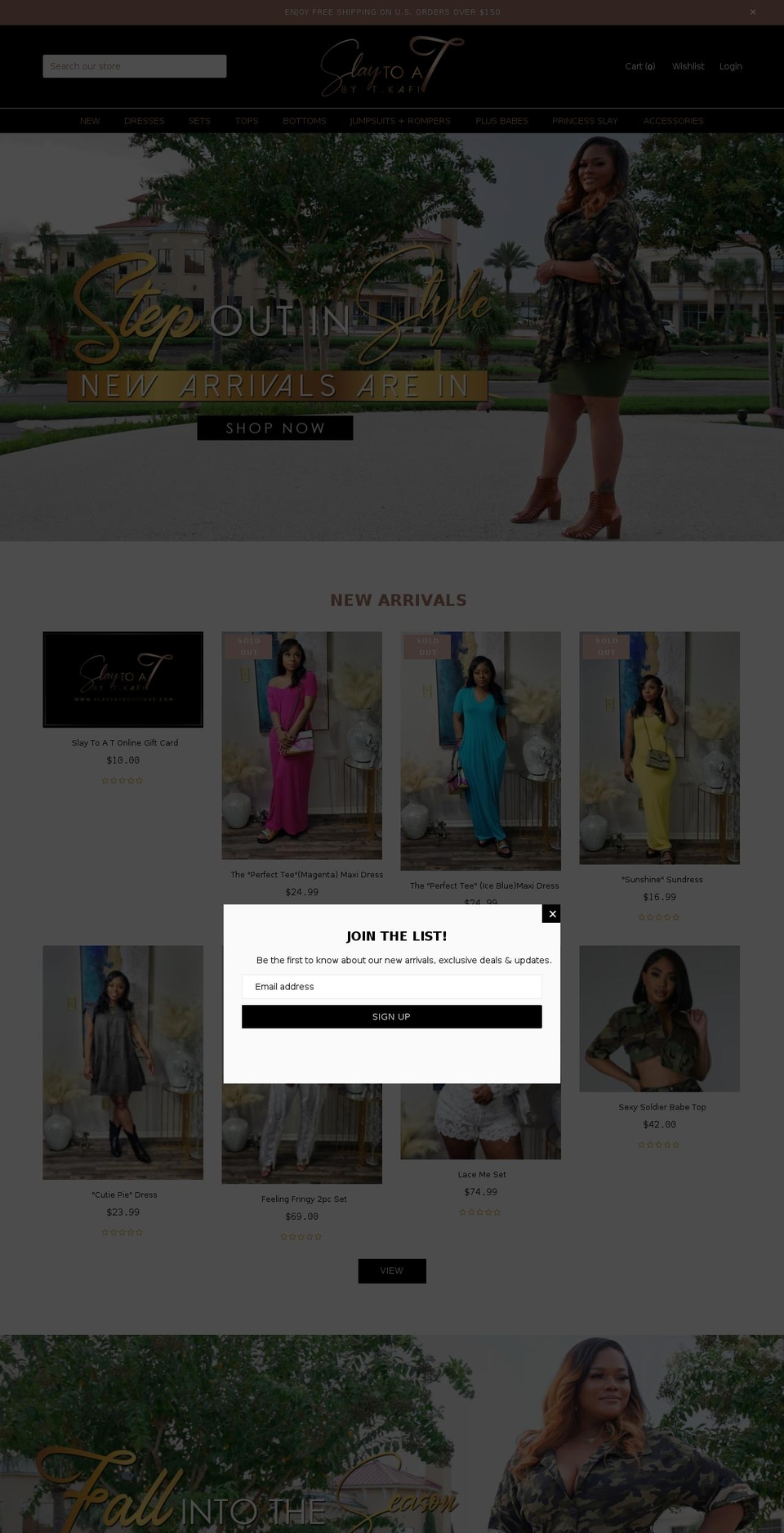 slay2atboutique.com shopify website screenshot