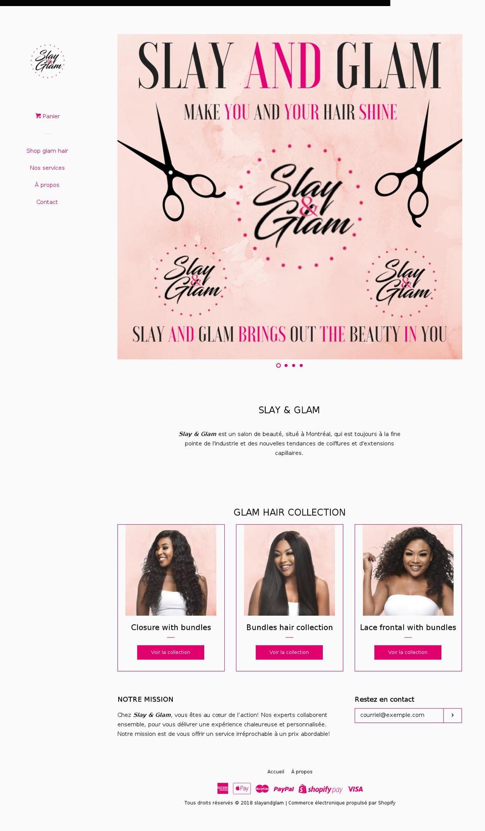 slayandglam.com — Shopify storefront screenshot