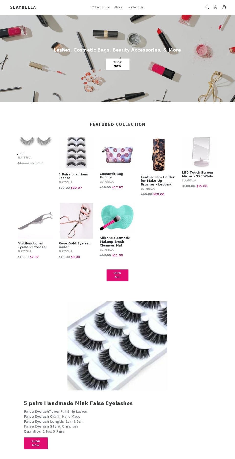 slaybella.com — Shopify storefront screenshot