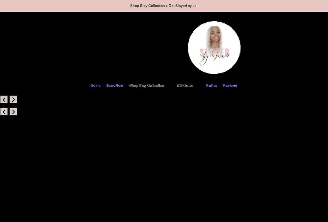 slayedbyjai.com shopify website screenshot