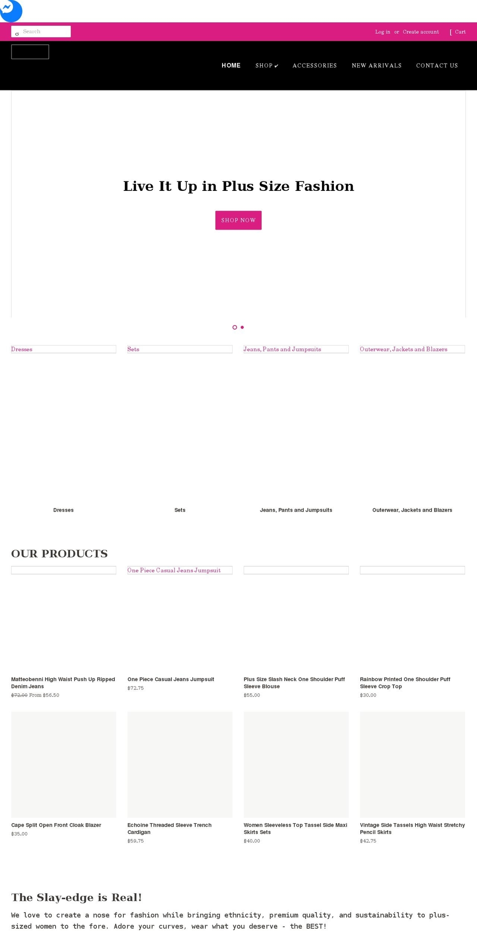 slayedgeboutique.com shopify website screenshot
